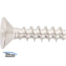 Thermoplastschraube Senkkopf 4.0x12 Edelstahl A2