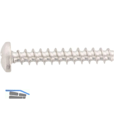 Thermoplastschraube Rundkopf 3.5x12 Edelstahl A2