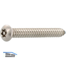 Sicherheitsschraube LKO 3.5x25 Blechschraube TX10 und PIN - Edelstahl A2