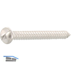 Einwegsicherheitsschraube - Halbrundkopf 6,3x50 mit Blechgew. - Edelstahl A2