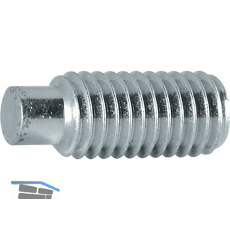 ISO4028 45H M12x 80 verzinkt Gewindestift mit Zapfen Innensechskant (DIN915)