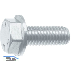 Sechskant-Flanschschraube KL100 M12 x 30 zinklamellenbeschichtet / Ripp-Schraube