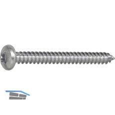 DIN7981C 6.3x 50 PH-Kreuzschlitz verzinkt Linsen-Blechschraube ~ISO7049