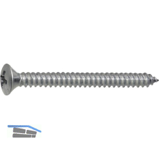 DIN7983C 3.5x 13 Phillips-KS verzinkt Linsensenkkopf-Blechschraube ~ISO7051