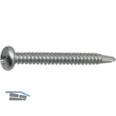 DIN7504N 6.3x100 Phillips-KS verzinkt Linsen-Bohrschraube ~ISO15481