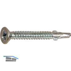 DIN7504 4.8x25 Phillips Kreuzschlitz verzinkt Fl�gelbohrschraube Senkkopf