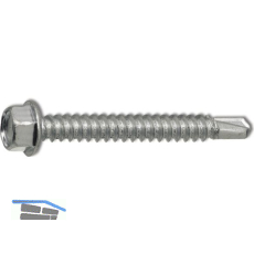 DIN7504K 6.3x 80 TG verzinkt Sechskant-Bohrschraube ~ISO15480