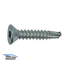 DIN7504O 6.3x 38 Torx30 verzinkt Senkkopf-Bohrschraube