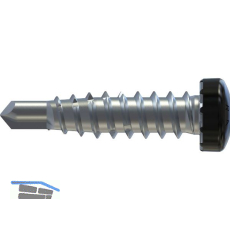 REISSER RP-r-LK-X REFABO Kantteilschraube 4.8x 20 Bimetall A2 - RAL9005