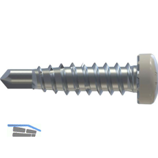 REISSER RP-r-LK-X REFABO Kantteilschraube 4.8x 20 Bimetall A2 - RAL9010