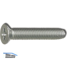 DIN7500ME (MZ) M 5x40 Pozidriv 2 verzinkt gewindefurchende Senkschraube