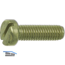 ~ISO1207 M 5x 20 Messing blank Zylinderschraube mit Schlitz (DIN84A)