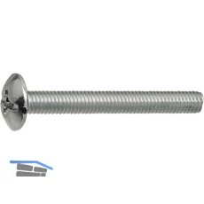 Kombischraube M 6x 35 verzinkt mit Pozidriv Kreuzschlitz und Schlitz