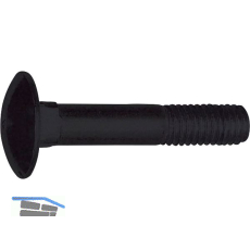 DIN603 M 6x 55 schwarz verzinkt ohne Mutter