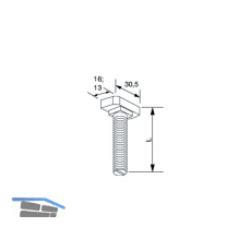 Hammerkopfschraube Typ 38/17 A4 M8x20