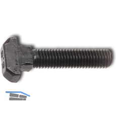 DIN186B 8.8 M 6x 20 blank Hammerschraube mit Vierkant und langem Gewinde