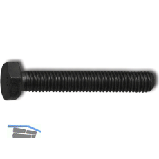 ISO4017 8.8 M 5x 20 verzinkt schwarz Sechskantschraube ohne Schaft (DIN933)