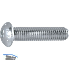 ISO7380-1 010.9 M 4x12 verzinkt Linsenschraube mit Innensechskant