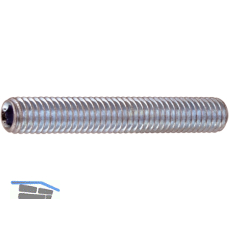 ISO4026 45H M 6x 45 verzinkt Gewindestift mit Kegelkuppe Innensechskt (DIN913)