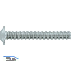 ISO7380-2 010.9 M 6x 14 verzinkt-blau Linsenschraube mit Flansch und ISK