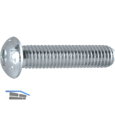 ISO7380-1 010.9 M10x45 verzinkt Linsenschraube mit Innensechskant