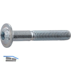 ISO7380-2 010.9 M 8x 45 verzinkt-blau Linsenschraube mit Flansch und ISK