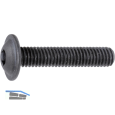 ISO7380-2 010.9 M 3x 8 blank Linsenschraube mit Flansch und ISK