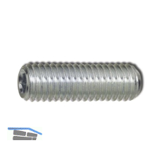 ISO4029/DIN916 45H M 8x 6 verzinkt Gewindestift mit Ringschneide und ISK