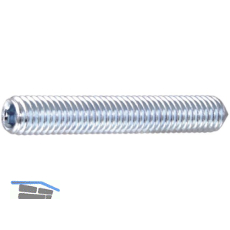 ISO4027 45H M12x 16 verzinkt Gewindestift mit Spitze Innensechskant (DIN914)