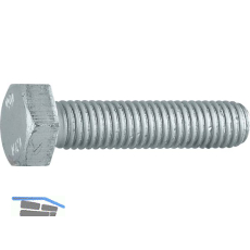 ISO4017 10.9 M12x 40 Zinklamellen besch. Sechskantschraube ohne Schaft