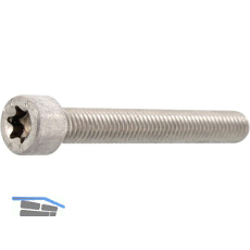 ISO14579 Zylinderschraube M 8x 50 TX45 Vollgewinde Edelstahl A2 ISR (DIN912)