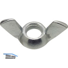 ~DIN315 M 4 verzinkt Fl�gelmutter amerikanische Form aus Stahlblech