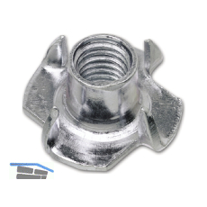 Einschlagmutter M 5x10 verzinkt mit 4 Einschlagspitzen