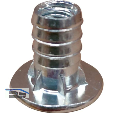 Einschlagmuffen M10x15 Kopf-� 22 verzinkt mit Bund