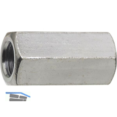 DIN6334 M 4x 12 verzinkt Sechskant-Langmutter 3 d