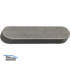 DIN6885A C45K 18x11x 50 blank Passfeder rundstirnig