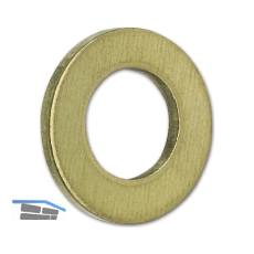 ISO7089 M 4 Messing blank Scheibe ohne Fase (~DIN125)