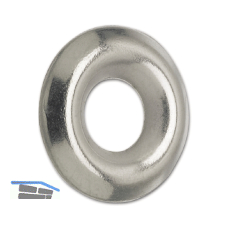 Fassonscheibe 5.2x15 Eisen vernickelt f�r Senkschrauben