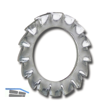 DIN6798A M 4 verzinkt F�cherscheibe aussengezahnt