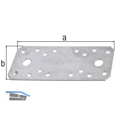 GAH Flachverbinder 2.5x55x133mm Stahl sendzimirverzinkt mit CE-Kennzeichnung