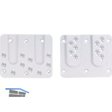 PITZL Doppel HVP 120x100x12 mm Aluminium eloxiert