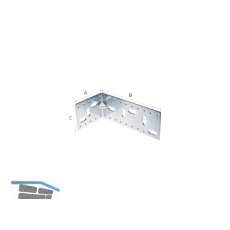 Positionswinkel easy-fix 200 mm verzinkt-blau