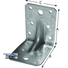 SIMPSON Winkelverbinder ABR 105x105x90mm mit Rippe feuerverzinkt