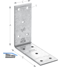 SIMPSON Winkelverbinder ABB 40390 / 93x93x40mm feuerverzinkt