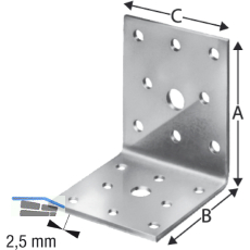 SIMPSON Winkelverbinder AC 35350 / 50x50x35mm feuerverzinkt