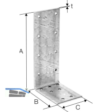 SIMPSON Winkelverbinder AJ 80416 / 164x84x80mm feuerverzinkt
