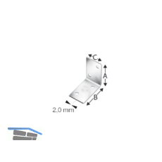 SIMPSON Winkelverbinder ANPS 40x 40x2.0x 25mm feuerverzinkt ( ANPS204425 )