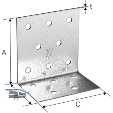 SIMPSON Winkelverbinder ANPS 80x80x2.0x80mm feuerverzinkt ( ANPS208880 )