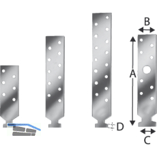 SIMPSON Profilanker PROFA 159-B feuerverzinkt mit Bewertung f�r Profil 3817