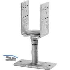 SIMPSON St�tzenfuss PVDB 80G-B h�henverstellbar feuerverzinkt mit Bewertung